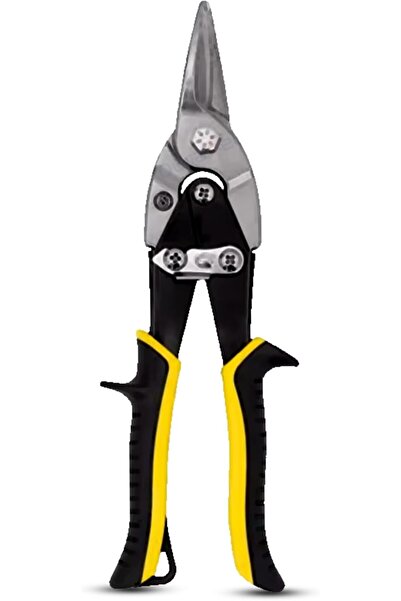 Duravel Heavy Duty Aviation Tin Snips, Metal Cutting Shears with Comfort Grip Handle, Black and Yell