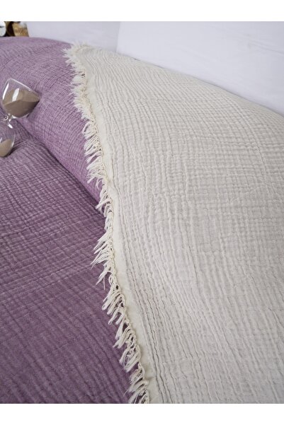 Cottonin Home Çift Kişilik 4 Katlı Müslin Yatak Örtüsü %100 Pamuk 220x240 CM