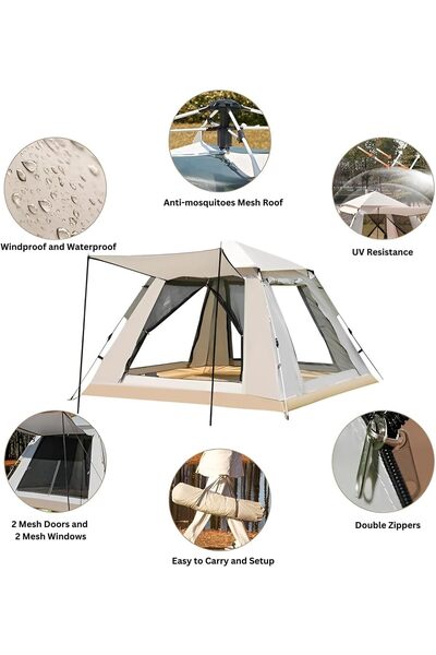X SPRING Camping Tent, 3-5 Person family Automatic Instant Tent