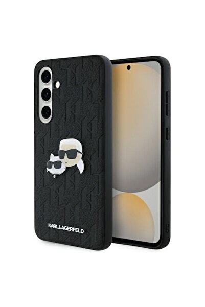 Karl Lagerfeld Case for Samsung Galaxy S24 FE, W16, -leather, Karl & Choupette Monogram Head Pin