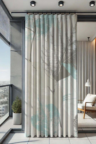 sizenelazım Waterproof Patterned Oxford Balcony Curtain Sunshade and Rain Cov...