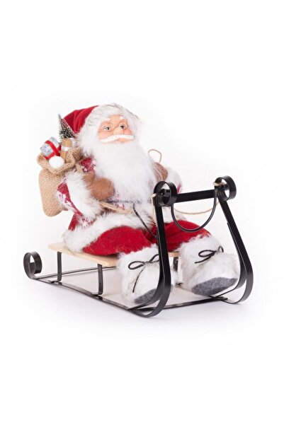 Strend Pro Decorațiune de Crăciun, Moș Crăciun pe sanie, roșu, 46 cm