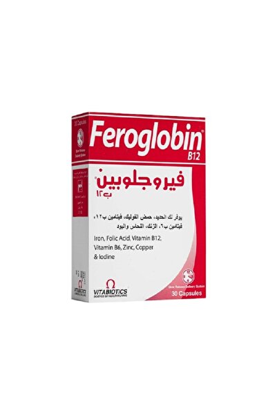 Feroglobin Vitabiotics فيروجلوبين الأصلي 30 قرصًا Capsules Box, 30 Capsules