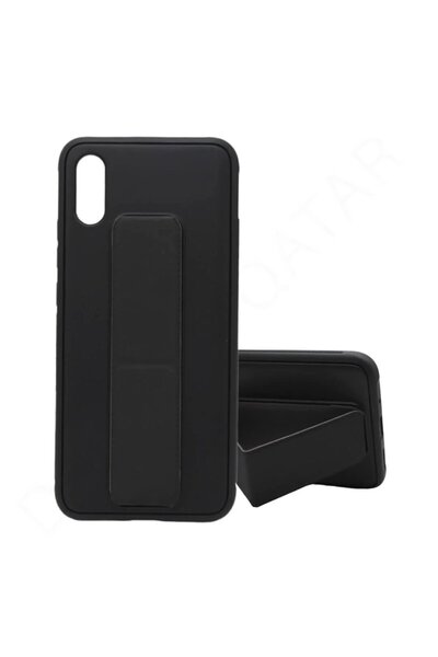 Margoun جراب حماية مع حامل للإصبع لهاتف Apple iPhone XR - أسود