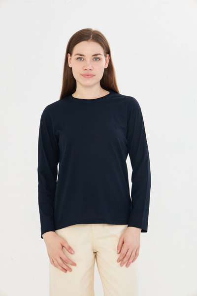 Tight Lady 100% Organic Cotton Soft Textured Regular Fit Comfortable Cut Long Sleeve Crew Neck Combed Cotton T-Shirt