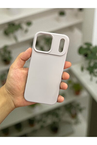 KVK PRİVACY Compatible with Apple iPhone 17 Pro - Stone Launch Liquid Silicone Case, Shockproof Cover