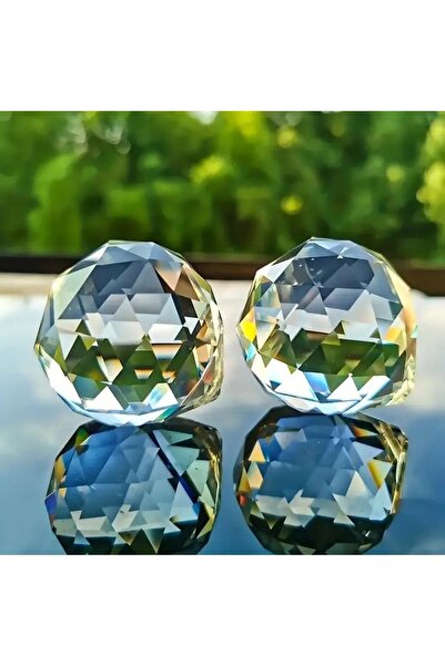 MG HOME 1 Adet Avize Taşı 40 Lık 40mm Kristal Avize Taşı Kristal Top Parlak Orjinal Kristal Cam HALKASIZ