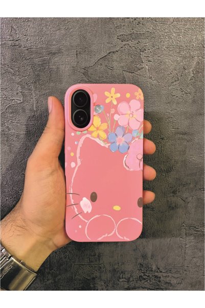 ALYACEPSTORE CASE Hello Kitty Patterned Pink Case in Pastel Colors Compatible...