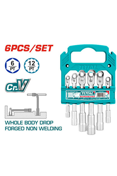 TOTAL L-angled socket wrench set TLASWT0601