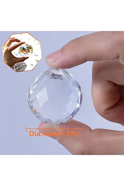 MG HOME 10 Adet Avize Taşı 40 Lık 40mm Kristal Avize Taşı Kristal Top Parlak Orjinal Kristal Cam HALKASIZ