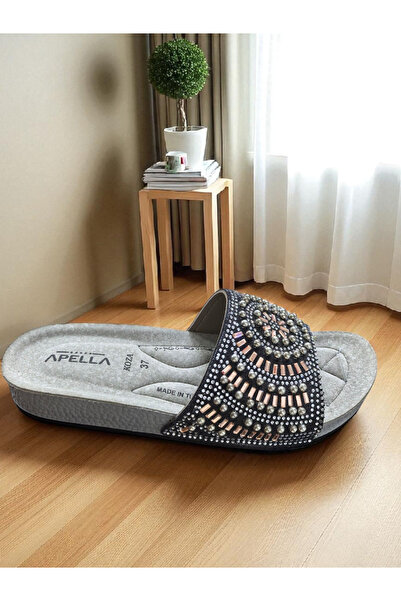Apella Konay koza iç taban yumuşak ortopedik taşlı terliği