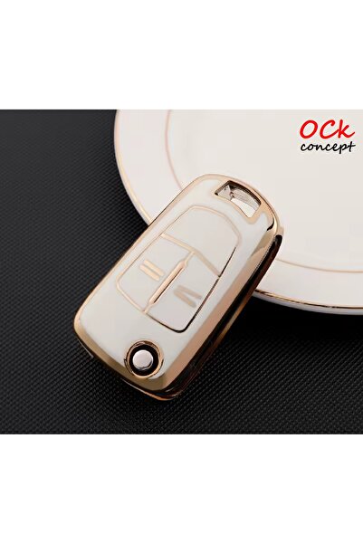 ock concept Opel Astra H Corsa D White Auto Key Remote Case Cover Auto Keychain