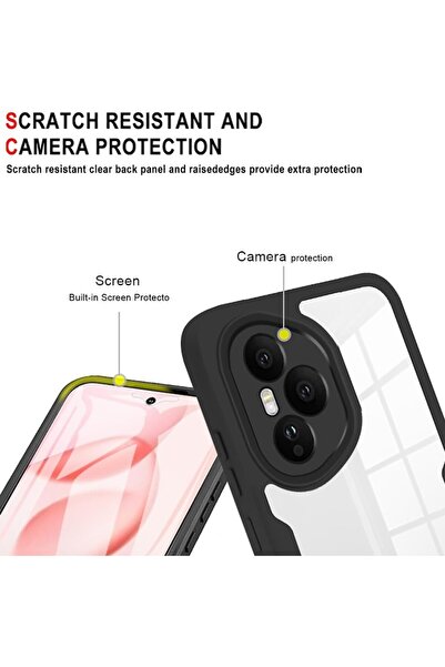 Danex Protective Case for Honor 400 + Screen Protector, T24, Acrylic, Blue