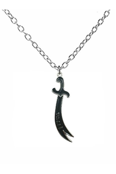 Herşey Nota هرتز. قلادة للجنسين بتصميم زولفيقار مكتوب عليها "علي" باللون الأس...