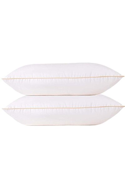 Generic Blueberry 2 Piece Pack Prime Hotel Pillow With Golden Line Single Piping Pillow Microfiber 50x70cm