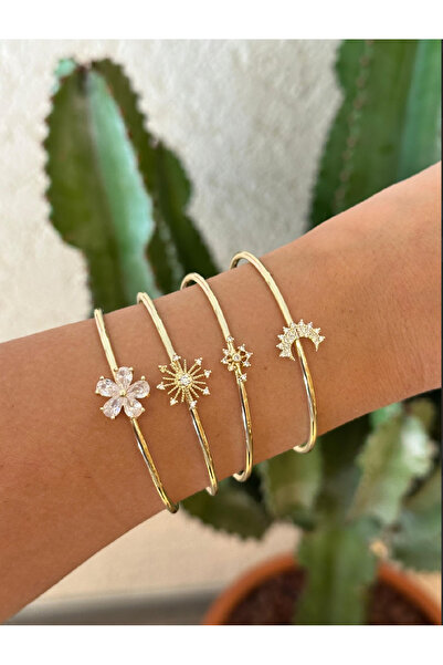 RUBYTAKI 14k atın kaplama çelik bileklik