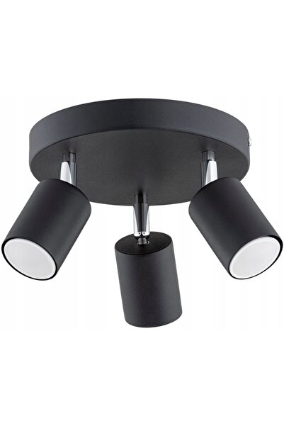 RİOLİGHT MODERN1 SİYAH MUTFAK,SALON,GİYİNME ODASI,CAFELER İÇİN GÜN İŞİĞI METAL 3LÜ SPOT(AMPUL DAHİL