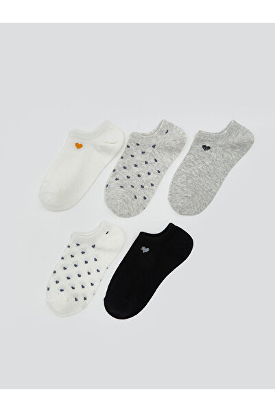 LC Waikiki Heart Printed Women's Sneaker Socks 5-Piece
