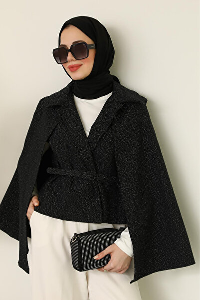 moda auram Işıltılı Pelerin Ceket