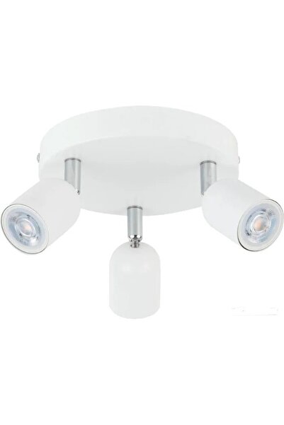 RİOLİGHT Modern3 White Daylight Metal 3-Spot Light (Bulb Included) for Kitchen, Living Room, Dressing Room, Cafes