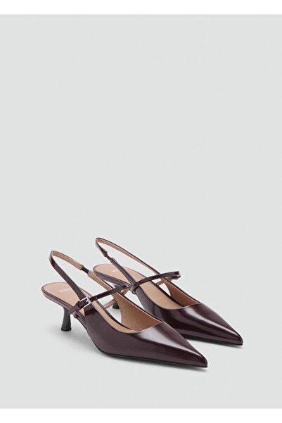 MANGO Woman Kitten Heeled Patent Leather Shoes