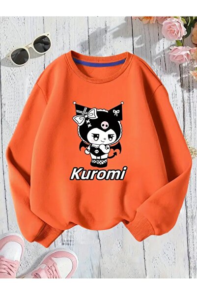 oneagılyazı COPIE - Winter cu glugă Swea tricou , Copil Dulce Kuromi cu imprimeu