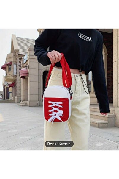 kho military design Korean Style Canvas Strap Women's Bag Red Color