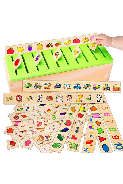 Teno Montessori Teno® toy, in English, classification, sorting, association game, multicolor