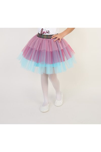 SLOBODA Girls' Multi-Color Elastic Skirt 23 April 19 May 30 August Showwear D027