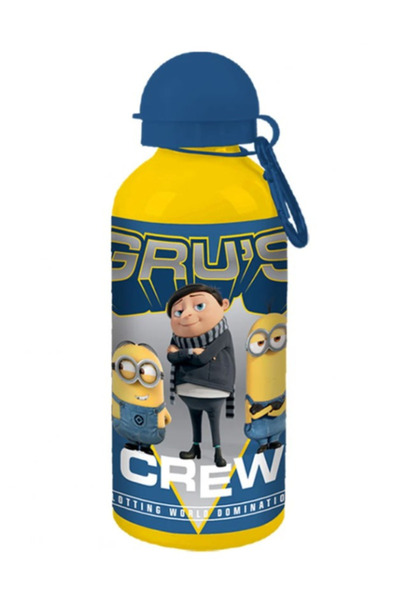 Creative ideas for publishing Minions Aluminum Kids Water Bottle 600ml with Hanging Clip, Perfect Gift for Girls and Boys - Yellow & Blue