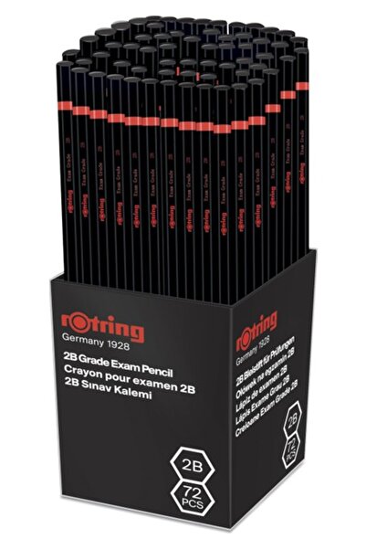 Rotring Exam Pencil 2B 72 Pack Stand