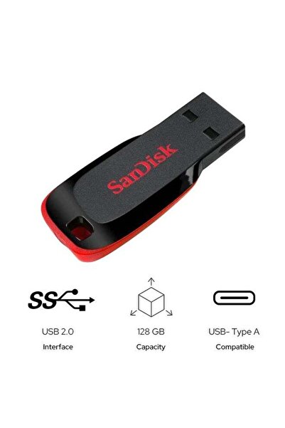 SanDisk Cruzer Blade USB Flash Drive 128 GB