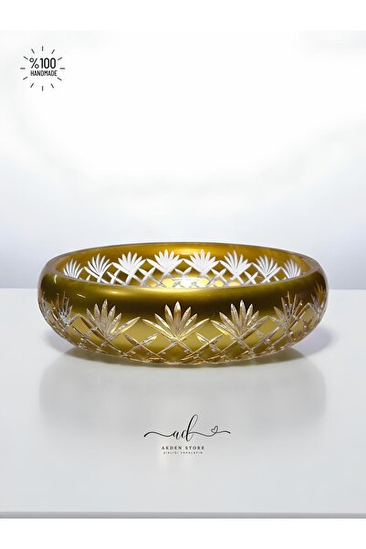 AKDEN STORE وعاء ديكور كريستالي، وعاء تقديم أدوات المائدة، وعاء زخرفي