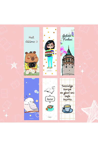 Fatofotofan مجموعة مكونة من 6 علامات كتبية باللون الأزرق