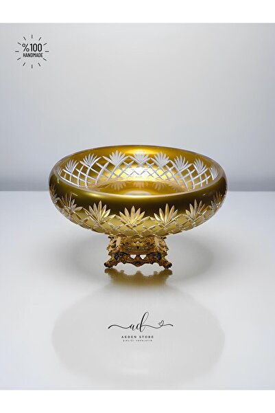 AKDEN STORE وعاء ديكور كريستالي، وعاء تقديم أدوات المائدة، وعاء زخرفي