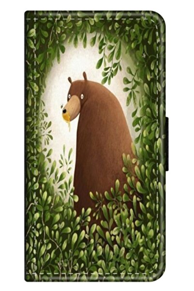 Atlas Персонализиран калъф-книга HQPrint за Huawei P20 Lite, модел „Мече“, мн...