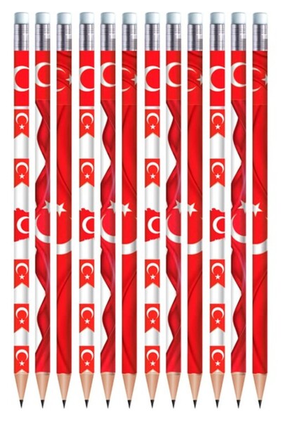 Fatih Turkey 2B Round Pencil with Eraser 12 Pieces