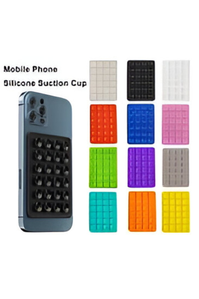 Q Aksesuar Karşık Renk- Silikon Vakumlu Telefon Tutucu, Cep Telefonu için Sil...