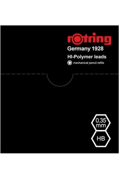 Rotring 0.3 قلم رصاص Hb (S0312410) علبة مكونة من 12 قلمًا