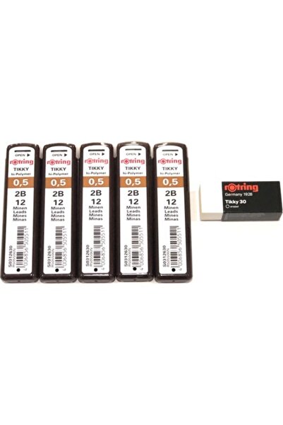 Rotring Tikky 0.5 Uç 5'li Paket + Tikky Silgi