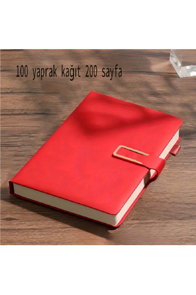 MAVIGOK A5 Блокнот - Магнітна застібка, червона лінія, сторінки з датами, анг...