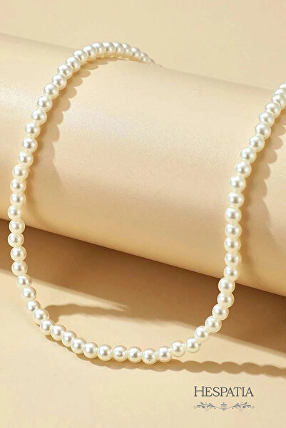 hespatia Zarif İnci Detaylı Choker Kadın Kolye – Şık & Klasik Tasarım