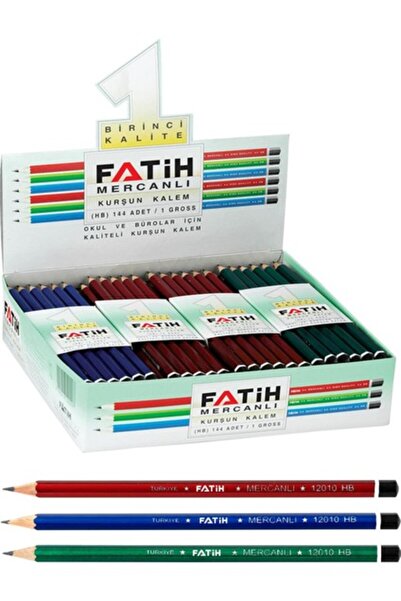 Fatih قلم رصاص مرجاني (صندوق مكون من 144 قلم)