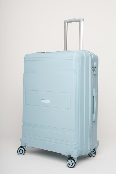 Travel POLO 2'li Valiz Seti (Küçük Büyük) Kırılmaz Bebe Mavi 1017