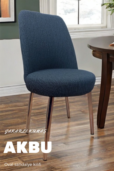 AKBU Lastikli Sandalye Kılıfı | Oval Uyumlu, Kaymaz, Yıkanabilir Örtü ( 1 ADET )