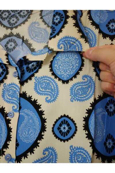 anne moda ankara Summer, Long Foldable Sleeves, Woven Viscose, Buttoned, Stylish, Shirt