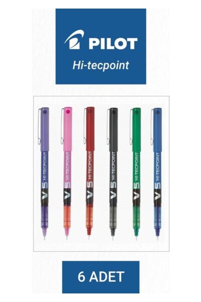 Pilot V5 Pure Liquid 6 Renk Set