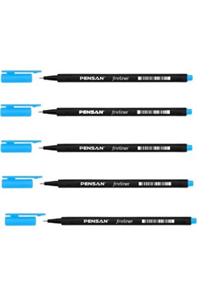 Pensan 6500 قلم تحديد أزرق فاتح 5 قطع