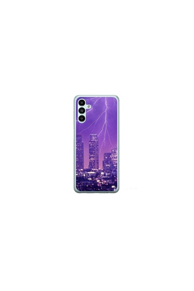Atlas Husa personalizata tip carcasa Samsung Galaxy A14, Purple Lightning, , ...