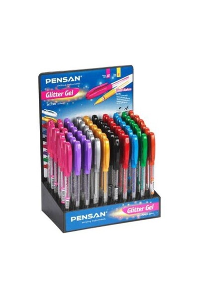 Pensan Glıtter Jel - Simli Kalem 1 Mm Kırmızı 12Li Kutu